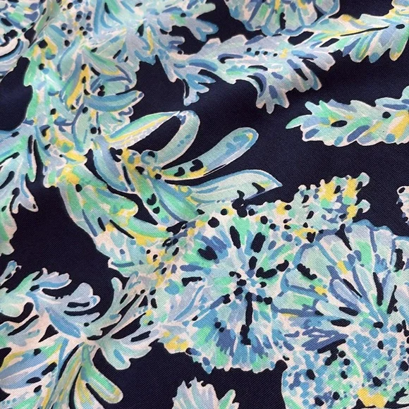 Lilly Pulitzer Margot Swing Dress High Tide Pima Cotton M - Picture 8 of 10